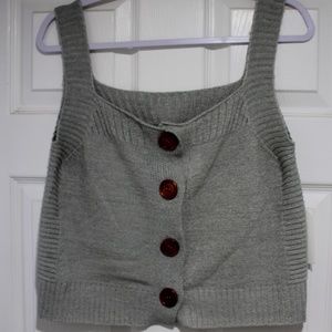 ePretty Button Down Sweater Tank Top